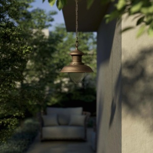 Lustra exterior IP44 realizata manual din alama Amalfi - Img 12