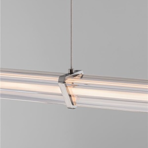 Lustra LED 2700K suspendata design liniar PHEME nickel satinat - Img 5