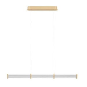 Lustra LED 3000K suspendata design liniar PHEME auriu periat