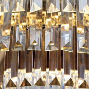 Lustra LED aplicata cristal design elegant lux PRISM D-95cm aurie 24K - Img 5