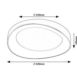 Lustra LED aplicata design circular Iliana 42cm - Img 4