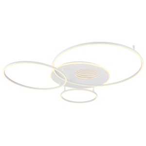 Lustra LED aplicata design circular INVERTINA alb - Img 4