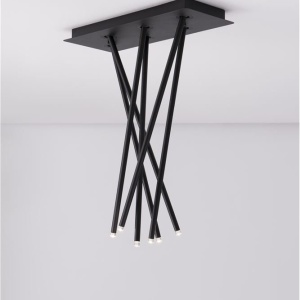 Lustra LED aplicata design minimalist STILVI 17W negru - Img 5