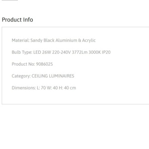 Lustra LED aplicata design modern CLEA negru 26W - Img 3