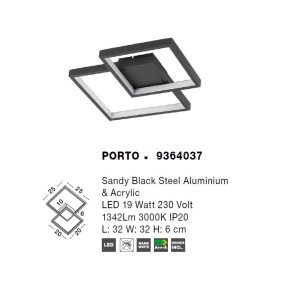 Lustra LED aplicata design modern geometric ENIGMA 19W NVL-9364037 179730 universul-luminii.ro