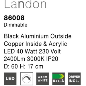 Lustra LED aplicata design modern Landon - Img 3