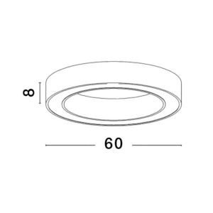 Lustra LED aplicata design modern OPAL 50W alba - Img 11