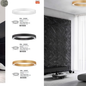 Lustra LED aplicata design modern OPAL 60W alba - Img 8