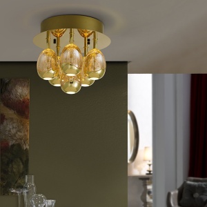 Lustra LED aplicata design modern Rocio aurie 153340 universul-luminii.ro
