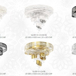 Lustra LED aplicata moderna design LUX, diametru 100cm, GLORY 01-CH 198240 universul-luminii.ro