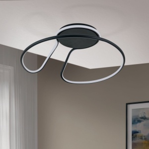 Lustra LED aplicata stil minimalist CLAIRE neagra - Img 3