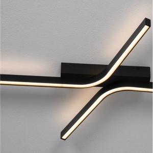 Lustra LED CCT aplicata design modern AKRO negru 245730 universul-luminii.ro