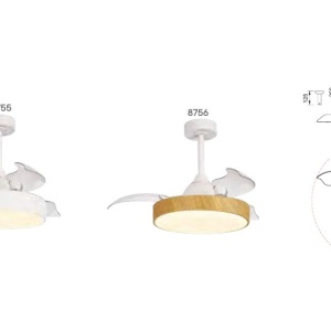 Lustra LED CCT cu ventilator si telecomanda ALASKA mini alb MA-8755 172080 universul-luminii.ro