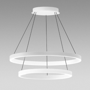 Lustra LED circulara cu 2 inele 80/60cm CRISEIDE, alb, negru sau auriu 146560 universul-luminii.ro