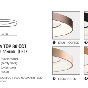 Lustra LED cu telecomanda design slim SANTANA TOP 80 CCT WO 67280 universul-luminii.ro