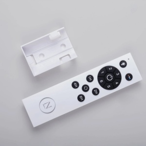 Lustra LED cu Ventilator si telecomanda HOVER D-132cm negru/ lemn inchis - Img 8