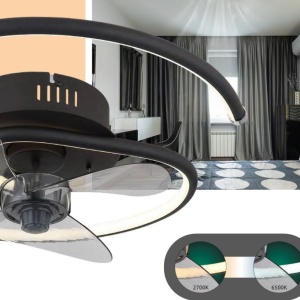 Lustra LED cu ventilator si telecomanda KOREN 03660 GL 171980 universul-luminii.ro