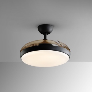 Lustra LED cu Ventilator si telecomanda, lame retractabile Venturi negru 181060 universul-luminii.ro