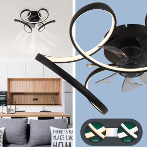 Lustra LED cu ventilator si telecomanda LORIS 03638 GL 171900 universul-luminii.ro