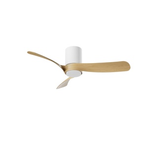 Lustra LED cu Ventilator si telecomanda NEMO M alb/lemn - Img 4