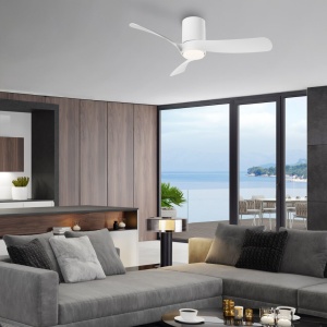 Lustra LED cu Ventilator si telecomanda NEMO M alb