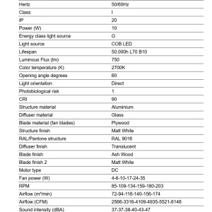 Lustra LED cu Ventilator tavan cu telecomanda RUDDER TEK 3 L alb/frasin 2700K - Img 4