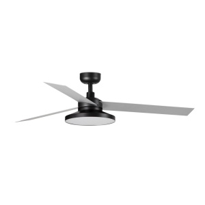 Lustra LED cu Ventilator tavan si telecomanda CRUISER TAK L negru/aluminiu 2700K