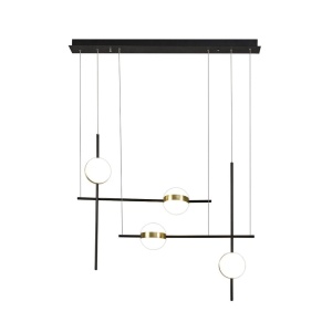 Lustra LED design Art Deco cu 4 surse de lumina Cuba