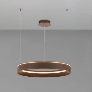 Lustra LED design circular OLIVIA maro inchis D-78cm - Img 4