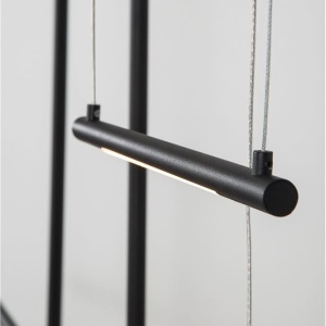 Lustra LED design liniar ELETTRA negru 195750 universul-luminii.ro
