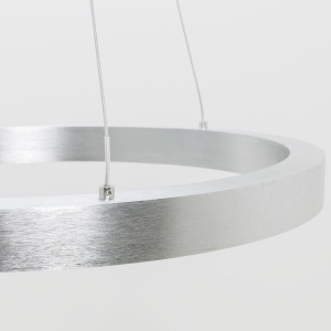 Lustra LED design modern circular CARLO argintiu, diametru 60cm - Img 5