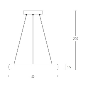 Lustra LED design modern circular Ring 40cm, Sandy White 117450 universul-luminii.ro