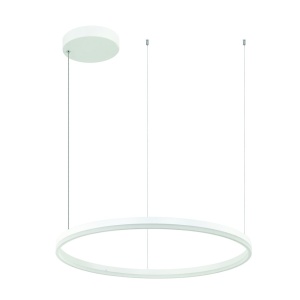 Lustra LED design modern circular ROTUNDA 80cm, alb mat - Img 1