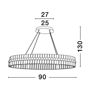 Lustra LED design modern decorativ OLIMPIA 152070 universul-luminii.ro