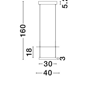 Lustra LED design modern DIONA 40cm, 2700K 158250 universul-luminii.ro