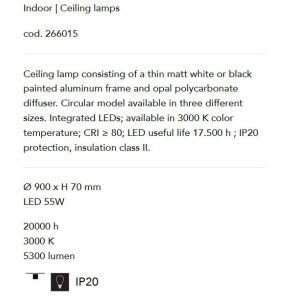 Lustra LED design modern geometric ORACLE SLIM PL D090 ROUND 3000K ON-OFF WH - Img 4