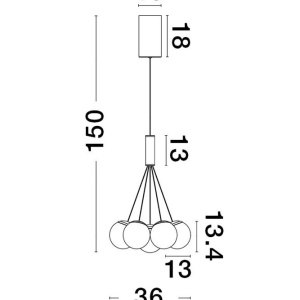 Lustra LED design modern NUVOLE - Img 5