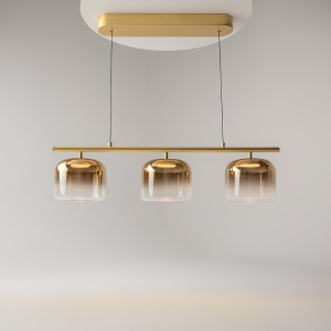 Lustra LED design modern Spirito auriu - Img 4