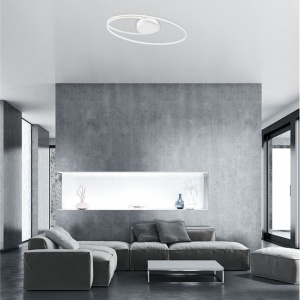 Lustra LED design modern Viarregio alb 60250 universul-luminii.ro