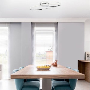 Lustra LED design modern Viarregio crom 180160 universul-luminii.ro