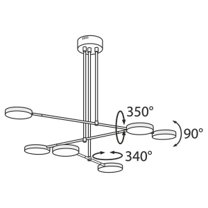 Lustra LED design tehnic Fad negru MYMOD070PL-L38B3K 196100 universul-luminii.ro