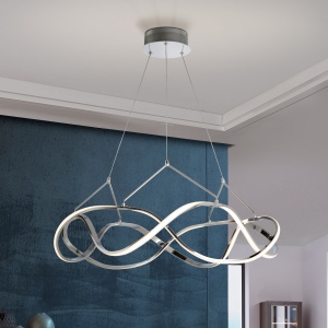 Lustra LED design ultra-modern Molly crom 80cm SV-763950 75030 universul-luminii.ro
