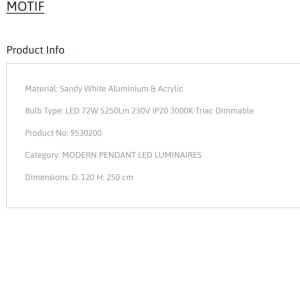 Lustra LED dimabila design circular MOTIF D-120cm - Img 5