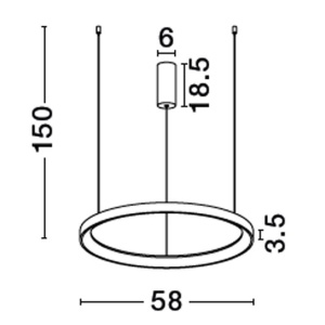 Lustra LED dimabila design circular PERTINO D-58cm 222480 universul-luminii.ro