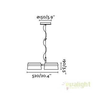 Lustra LED dimabila design deosebit LOOP 29567 176030 universul-luminii.ro