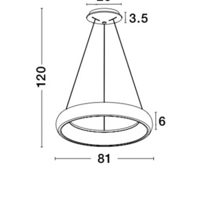 Lustra LED dimabila, design modern Albi negru, 81cm 57420 universul-luminii.ro