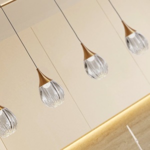 Lustra LED dimabila design modern Corina 5L negru/cupru 72130 universul-luminii.ro