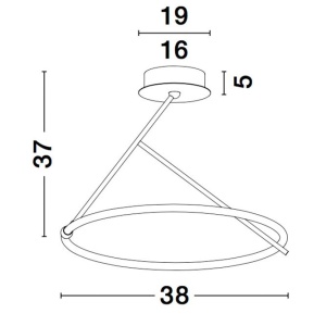 Lustra LED dimabila design modern decorativ JANUS 38cm 90910 universul-luminii.ro