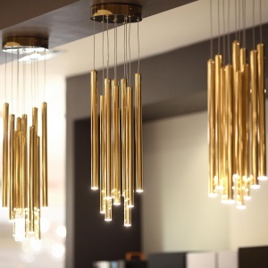 Lustra LED dimabila design Premium Class Quality ORGANIC FAT GOLD P0265D MX 183780 universul-luminii.ro