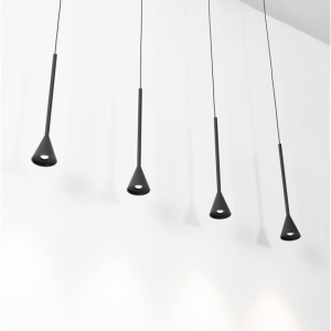 Lustra LED dimabila suspendata NET negru - Img 4